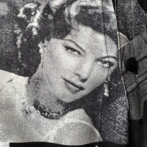 CAFE HOLLYWOOD  vintage movie stars print shirt in size XXL designed in Italy - Picture 7 of 13